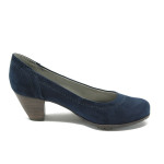Сини дамски обувки с дебел ток Jana 8-22465-24 т.синKP