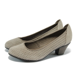 Сиви дамски обувки естествен велур Jana 8-22301-24 сив ANTISHOKKKP