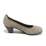 Сиви дамски обувки естествен велур Jana 8-22301-24 сив ANTISHOKKKP