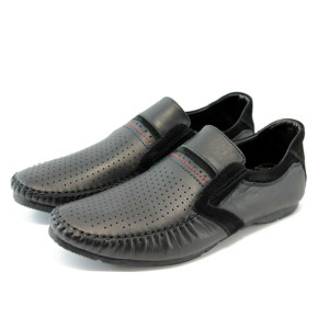 Мъжки мокасини черни SL 43-314 черниKP