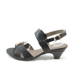 Дамски черни сандали на нисък ток Jana 28367 черноKP