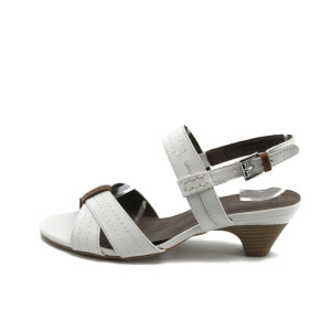 Дамски бели сандали на нисък ток Jana 28367 бялоKP