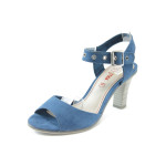 Дамски сини сандали на висок ток S.Oliver 28303 синьоKP