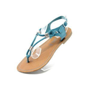 Дамски сини сандали равни Marco Tozzi 28133 синьоKP