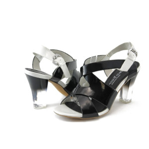 Дамски сандали черни лачени Marco Tozzi 28305 чернаKP