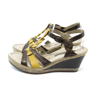 Дамски сандали кафяви на платформа Remonte D4554-15 кафявоKP