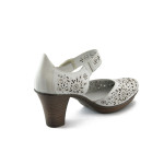 Дамски обувки на среден ток Rieker 47356-80 бялаKP