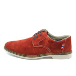 Мъжки обувки червени велурени Rieker 13012-35 червенKP