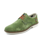 Мъжки зелени обувки велурени Rieker 13012-35 зеленоKP