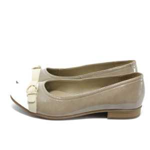 Дамски пантофки бежови лачени Remonte R4803-15 бежоваKP