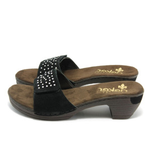 Дамски черни чехли Rieker 66899-00 черниKP