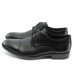 Мъжки черни обувки с връзки Rieker В0015-00 черноKP