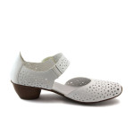 Дамски обувки бели с нисък ток Rieker 43771-80 белиKP