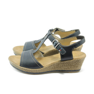 Дамски сандали сини с платформа Rieker 60468-13 синиKP