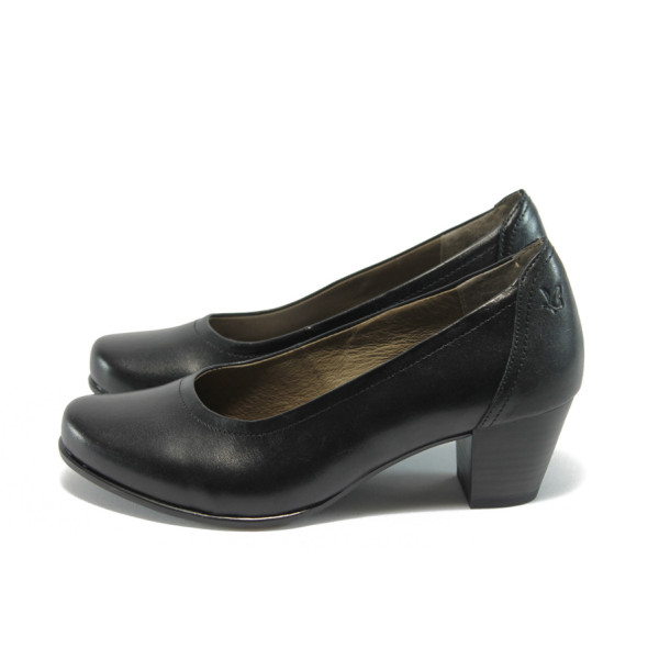 Черни дамски обувки с ток Caprice 9-22304-23 черни ANTISHOKKKP