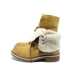 Юношески боти с топъл мек хастар жълти Marco Tozzi 2-26254-33 жълтоKP