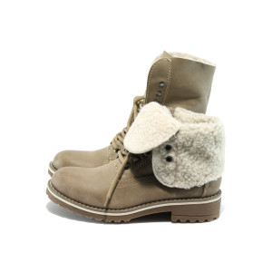 Юношески боти с топъл хастар и грайфер Marco Tozzi 2-26254-33 таупеKP