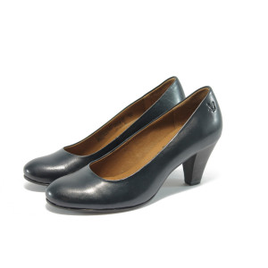 Дамски обувки сини с ток Caprice 9-22404-23 сини ANTISHOKKKP