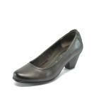 Сиви дамски обувки с ток Jana 22404 сив/графит/KP
