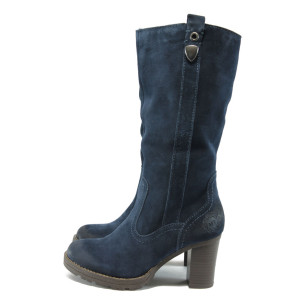Дамски ботуши сини велурени Marco Tozzi 2-25094-23 син велурKP
