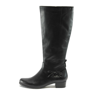 Черни дамски ботуши равни Caprice 9-25562-33 черен ANTISHOKKKP