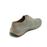 Сиви летни мъжки обувки от естествена кожа Rieker 05206-42 сивоKP