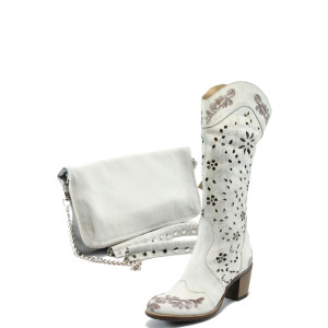 Летни дамски ботуши и чанта комплект