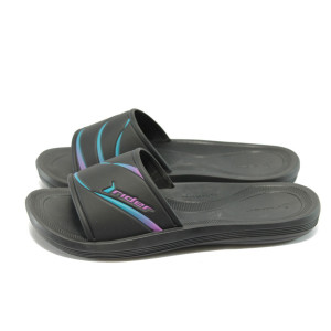 Черни дамски чехли Rider