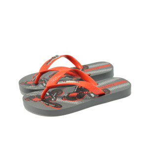 Червени анатомични детски чехли Ипанема