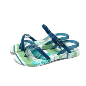 Сини детски сандали с лепенки