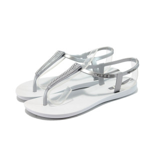 Дамски сандали Ипанема в сив и бял цвят