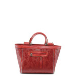 Стилна червена дамска чанта - змийска шарка АИ 1043 червена анакондаKP
