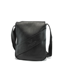 Мъжка чанта за рамо - черна еко кожа АИ 79 черенKP