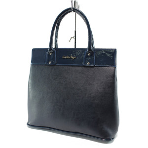 Елегантна синя дамска чанта