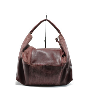 Винена дамска чанта, здрава еко-кожа - стил и комфорт в ежедневието N 10007702