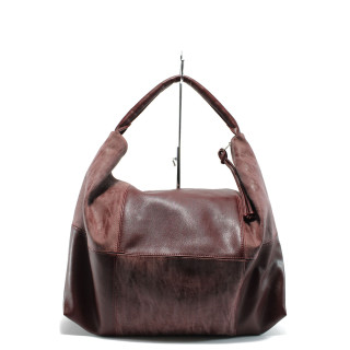 Винена дамска чанта, здрава еко-кожа - стил и комфорт в ежедневието N 10007702