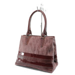 Винена дамска чанта, еко-кожа и лачена еко-кожа - стил и комфорт в ежедневието N 10007707