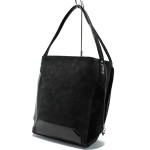 Черна дамска чанта, лачена еко кожа - удобство и стил за вашето ежедневие N 10007823