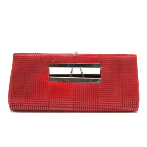 Червена дамска чанта тип портмоне