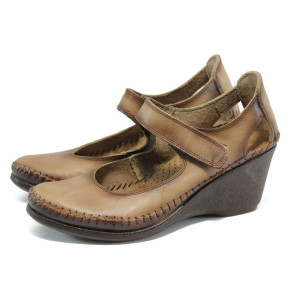 Ортопедични дамски обувки с платформа, естествена кожа МИ 154-5927 визонKP