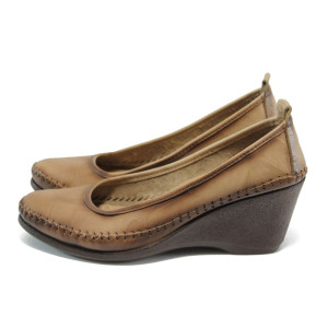 Ортопедични дамски обувки с платформа, естествена кожа МИ 150-5927 визонKP