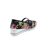 Черни спортни дамски обувки, текстилна материя - всекидневни обувки за пролетта и лятото N 10008568