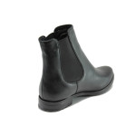 Черни дамски боти, естествена кожа - всекидневни обувки за есента и зимата N 10007356