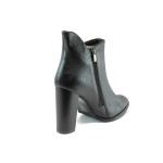 Черни дамски боти, здрава еко-кожа - елегантни обувки за есента и зимата N 10007440