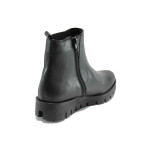 Черни дамски боти, естествена кожа - всекидневни обувки за есента и зимата N 10007496