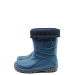 Сини анатомични анатомични юношески ботуши, pvc материя - ежедневни обувки за есента и зимата N 10007622