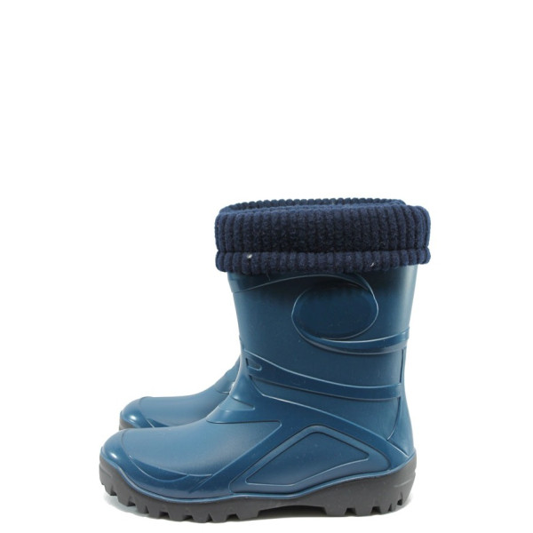 Сини анатомични анатомични юношески ботуши, pvc материя - ежедневни обувки за есента и зимата N 10007622