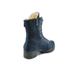 Сини дамски боти, естествен велур - всекидневни обувки за есента и зимата N 10007646