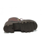 Винени дамски боти, здрава еко-кожа - всекидневни обувки за есента и зимата N 10007659
