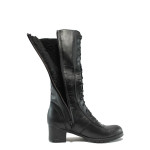 Черни дамски ботуши, естествена кожа - всекидневни обувки за есента и зимата N 10007767